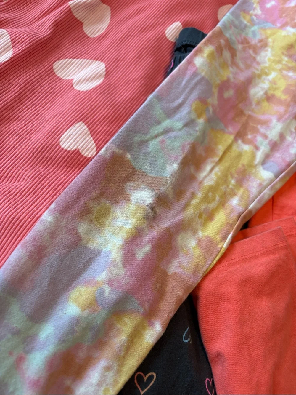 Girls dresses, leggings & Denim Jacket lot, fun prints, pink, rainbow, Old Navy